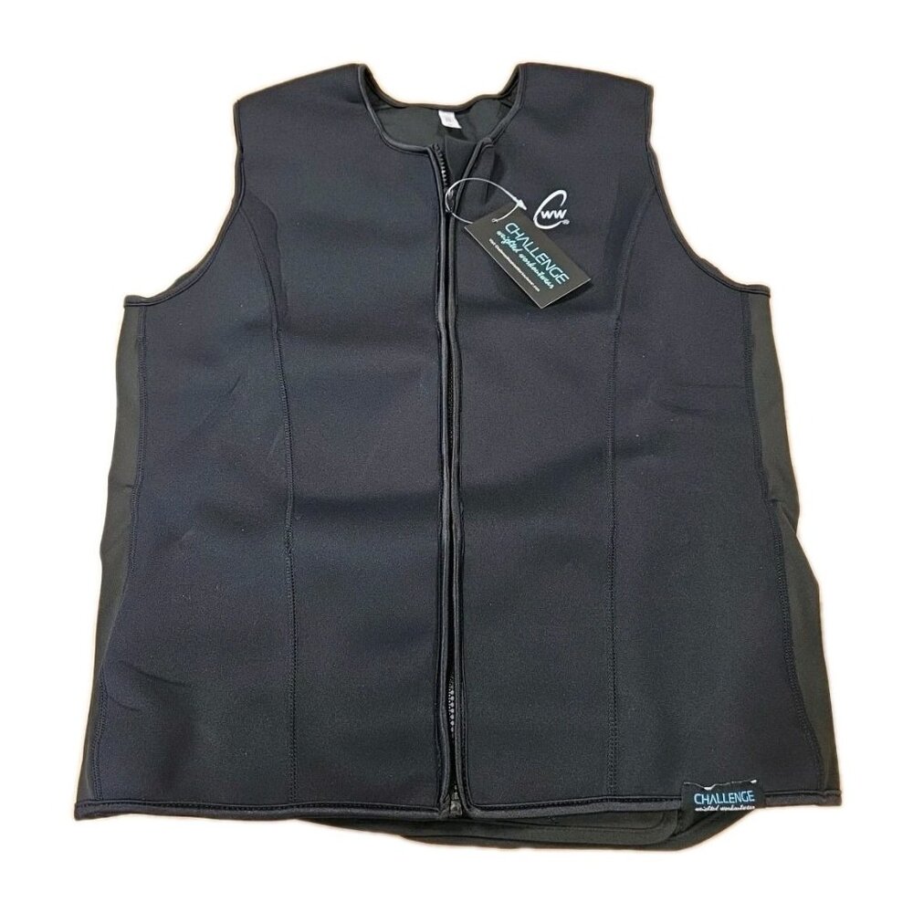 Women's Black Neoprene Zip Vest
